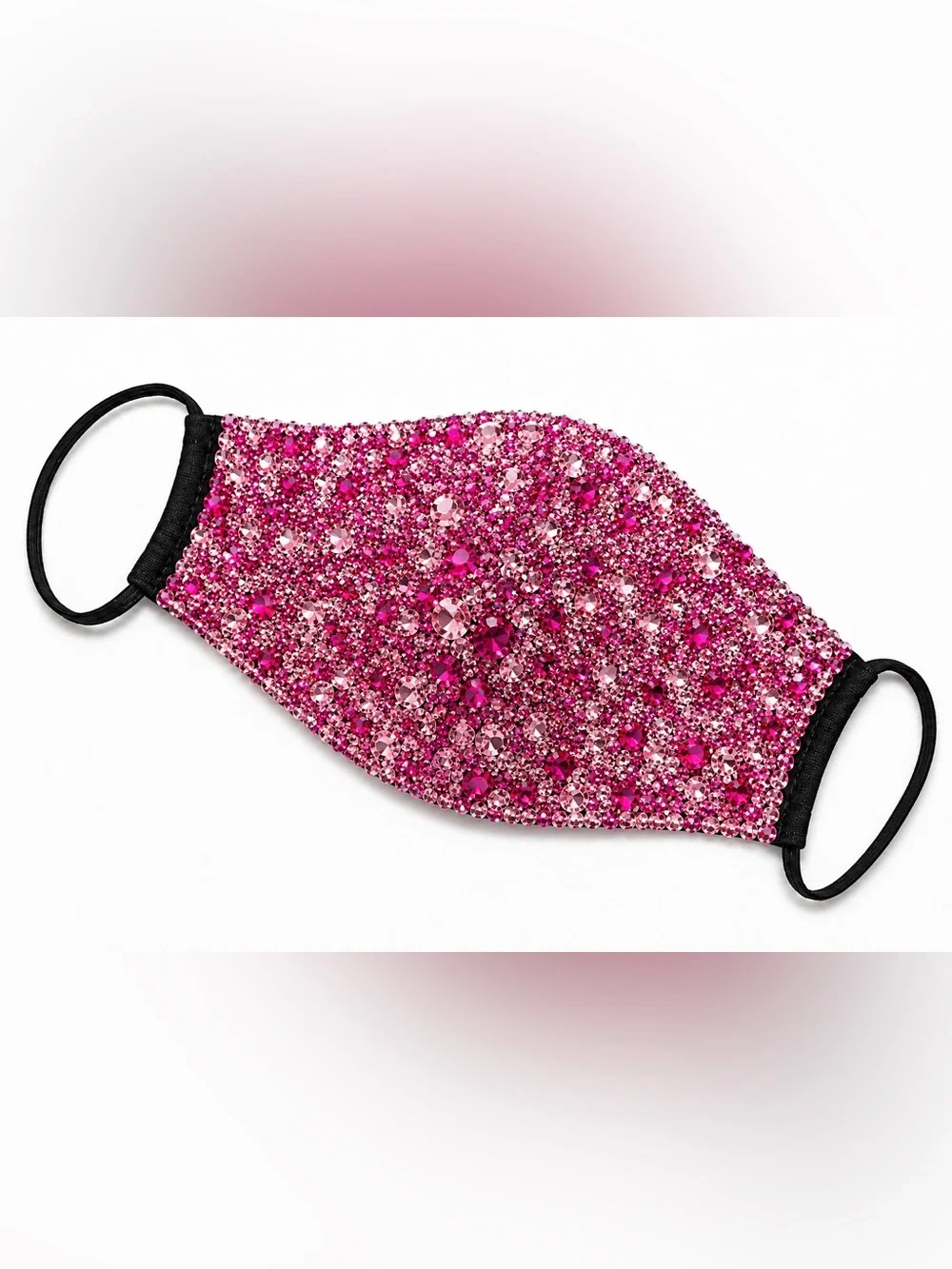 Pink AB Rhinestone Face Mask New Halloween Cosplay Costume